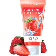 Lakme Blush And Glow Strawberry Freshness Gel Face Wash With Strawberry Extracts 100gm image