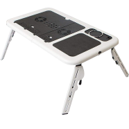 Laptop Table With Cooling System - White image