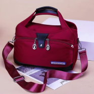 Large Capacity Waterproof Anti-theft Fashion (Maroon ) image