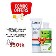 Laxzin Anti Melasma Cica Cream 50ml And Argan Pure Glycerin Original Gel 165ml Combo Offer image