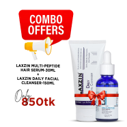 Laxzin Multi Peptide Hair Serum 30ml And Daily Facial Cleanser 150ml Combo Offer image