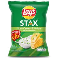 Lays Stax Sour Cream and Onion Flavor Potato Chips 44 gm image