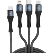 Ldnio LC94C 100W 3in1 Type-C to Lightning Type-C Micro USB Fast Charging Cable 1.2M image