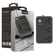 Ldnio SC3604 Power Strip With 6 USB Ports for Mobile Charger and 3 Universal Outlets Power Socket image