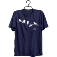 Leebas Halfsleeve Cotton Tshirt Navy Color image