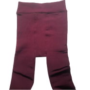 Leggings Women's Thermal Leggings With Full Length Fleece Lining Lined Tights (Maroon Colour) image
