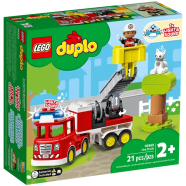 Lego Duplo Town Fire Truck 10969 Building Toy Set For Toddlers Preschool Boys And Girls 2 To 5 Ages 21 Pcs image