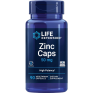 Life Extension Zinc Caps 50mg Support the body's immune defenses 90 vegetarian capsules image