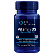 Life Extention 25 mcg (1000 IU) - 90 Softgels image