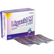 Ligazid M 2.5 mg, 850 mg Tablet 10s Strip image