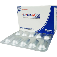 Lijenta-M 2.5 mg, 500 mg Tablet 10's Strip image