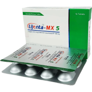 Lijenta Mx 5 mg 1000 mg Tablet 8's Strip image