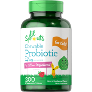 Lil Sprouts Chewable Probiotic 17mg Natural Raspberry Flavor 200 Chewable Tablets image