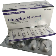 Linaglip-M 5mg, 1000mg Tablet–4's Strip image