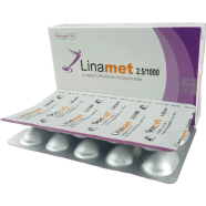 Linamet 2.5 mg 1000 mg Tablet 10's Strip image