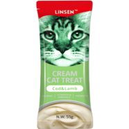Linsen Cat Creamy Treat - Cod and Lamb For All Age Cats 55g | Cat Wet Food image