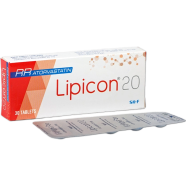 Lipicon 20 mg Tablet 10's Strip image