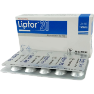 Liptor 20 mg Tablet 10's Strip image