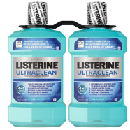 Listerine Ultraclean Cool Mint An. Mouthwash Combo 2X1.5 Ltr image