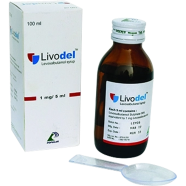 Livodel 1 mg/5 ml Syrup 100 ml bottle image