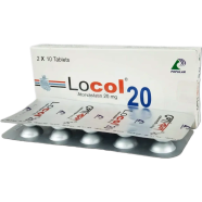Locol 20 mg Tablet 10's strip image