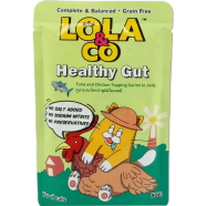 Lola and Co Healthy Gut Cat Pouch Food - Tuna and Chicken Topping Surimi in Jelly 80gm | Cat Wet Food image