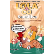 Lola and Co Sensitive Cat Pouch Food - Tuna and Chicken Topping Chicken Liver in Jelly 80gm | Cat Wet Food image