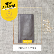 Long wallet With Phone Cover - Brown icon