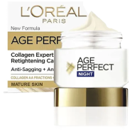 Loreal Paris Age Perfect Collagen Expert Retightening Night Cream 50ml | 50 Plus Firmer, Moisturised, Nourished Skin, Anti-Age Spots, Collagen AA Fractions | Germany image