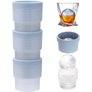 Lorsia Ice Ball Molds Set OF 4 , Slow-Melting Stackable Ice Cube Maker , 2.5 Inch Big Ice Spheres For Juice Beverages Bourbon image