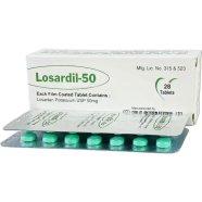 Losardil 50 mg Tablet 14's Strip image