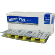 Losart Plus 50 mg 12.5 mg Tablet 10's Strip image