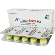 Losatan HZ 50 mg, 12.5 mg Tablet–10's Strip image