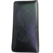 Lotto Black High quality Leather Long Wallet For Men image