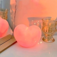 Love-Shaped Night Light Pink White Atmosphere Decoration Heart Shaped LED Lamp image