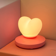 Love-Shaped Night Light Pink White Atmosphere Decoration Heart Shaped LED Lamp image