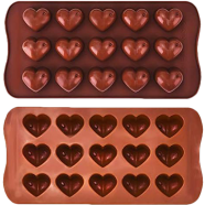 Love Shaped Silicone Chocolate Mold – Non-Stick, Reusable and Food Grade Candy Mold image