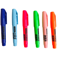 Luxor Mini Fluorescent Highlighter 6 Mixed Color