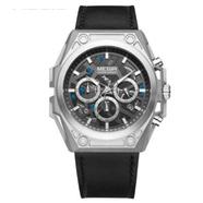 MEGIR Luxury Mens Stainless Steel Sports Watch Chronograph Leather Strap Waterproof - 4220G 