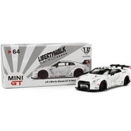 MINI GT 64 – LB WORKS Nissan GT-R (R35) Type 1 , Rear Wing ver 1 2 – White image
