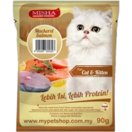 MISHA Kitten Cat Pouch Food - Mackerel Salmon 90g | Cat Wet Food image