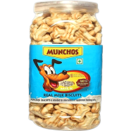 MUNCHOS Puppy Dog Treats for All Breeds Dog 500gm (Real Milk Flavour Biscuit) image