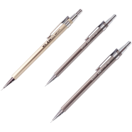 M And G Full Metal High Quality Mechanical Pencil 0.5mm Silver Grey Or Gold 3 Pcs