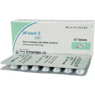 M-Kast 5 mg Chewable 14's Strip Tablet image
