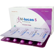 M-Lucas 5 Mg Chewable Tablet 10's Strip image