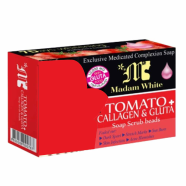 Madam White Tomato Collagen and Gluta 7Day Whitening Saop Scrub Beads 160gm image
