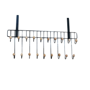 Magic Door Hanger with 19 Hooks – 2 Step Space Saver Multifunctional Clothes Organizer image