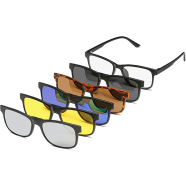 Magnetic TR90 Clip Polarized UV Protection Sunglasses Men Magnetic Clip Sunglasses 5 in 1 image