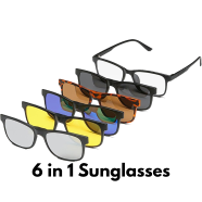 Magnetic TR90 Clip Polarized UV Protection Sunglasses Men Magnetic Clip Sunglasses 5 in 1 image