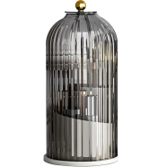 Makeup Brush Holder Organizer with Lid 360° Rotating Makeup Organizer for Vanity, Countertop, Cosmetic Storage, Make Up Brush Organizer image